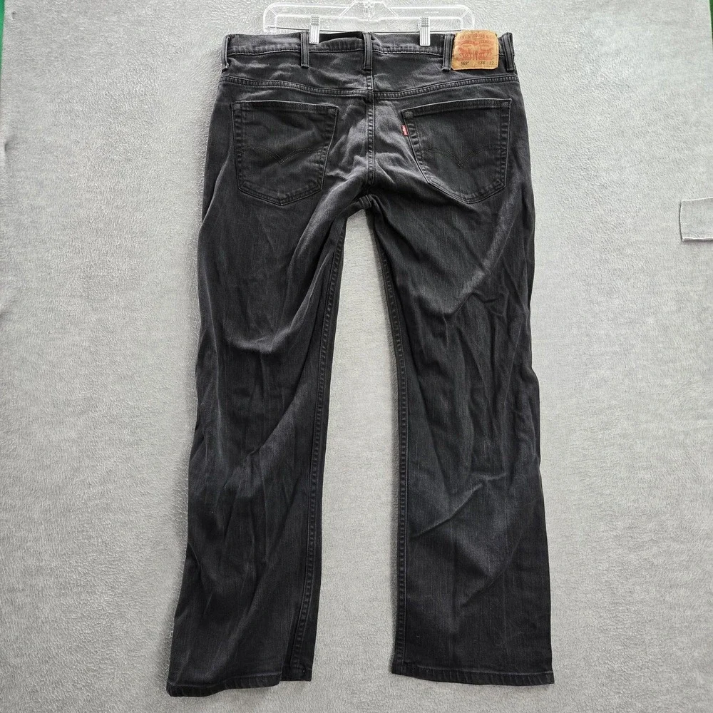 Levi's 569 Men Jeans 38X32 Black Denim Straight 30